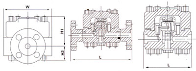 CS69Y-160I高溫高壓圓盤式疏水閥結構示意圖 CS69Y-160I高溫高壓圓盤式疏水閥結構示意圖