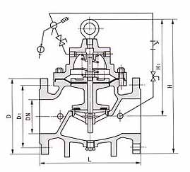100D定水位閥結(jié)構(gòu)示意圖 100D定水位閥結(jié)構(gòu)示意圖