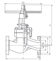Z81 卡箍楔式閘閥結構示意圖 Z81 卡箍楔式閘閥結構示意圖