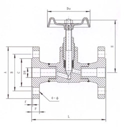 J48法蘭針型閥結(jié)構(gòu)示意圖 J48法蘭針型閥結(jié)構(gòu)示意圖